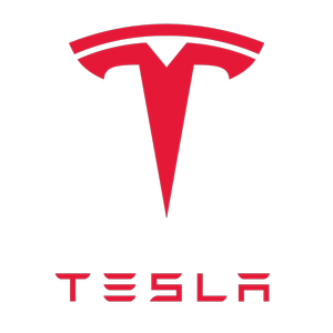 Tesla Logo in Red